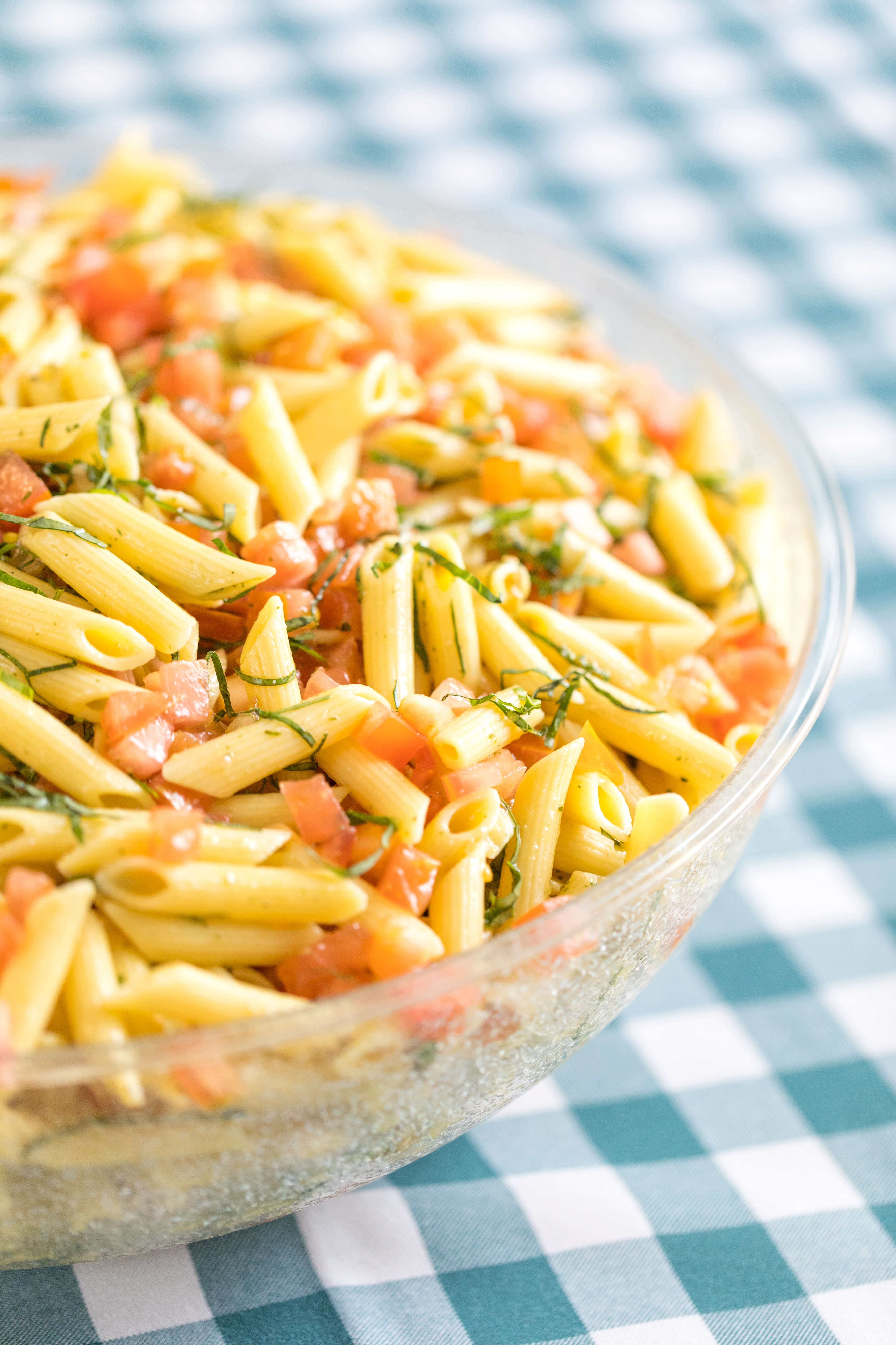 Pasta dish at picnic