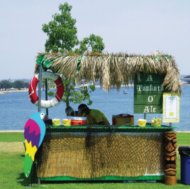 Luau drink booth at picnic