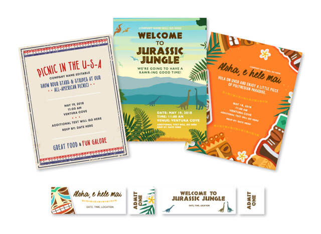 Picnic party invitation examples